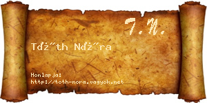 Tóth Nóra névjegykártya